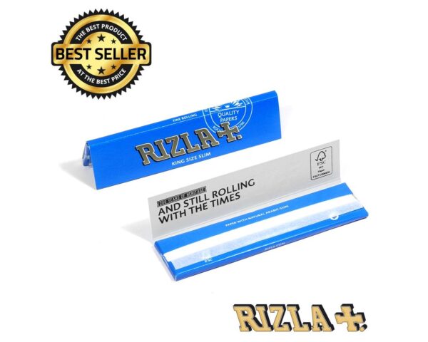 Rizla King Size Blue Slim Rolling Papers | Bundle of 2